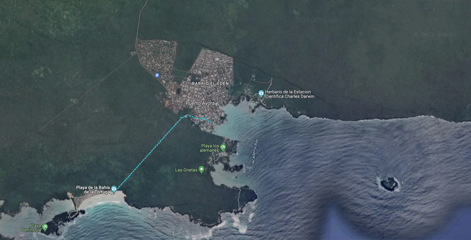 Tortuga Bay Beach location