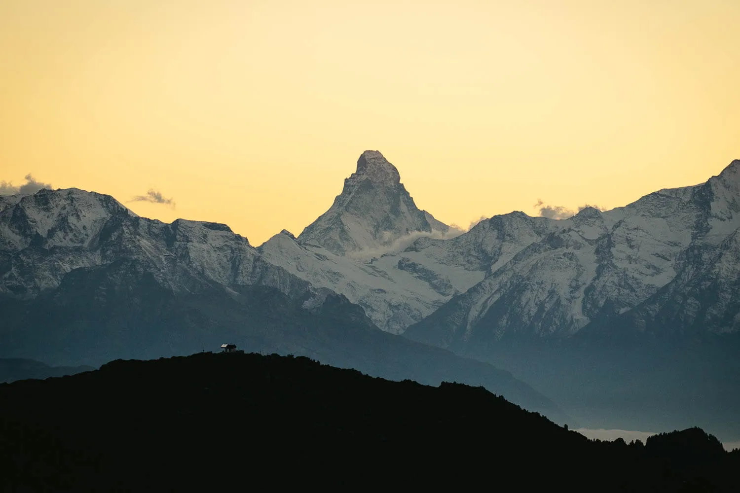 Matterhorn at Sunset seen from the Aletsch Glacier