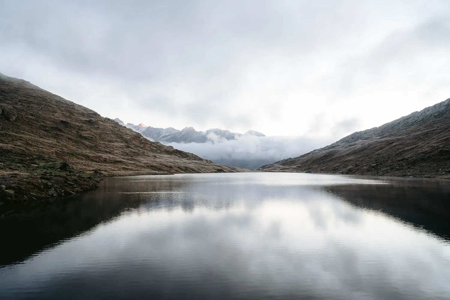 The Vordersee lake at Sunrise