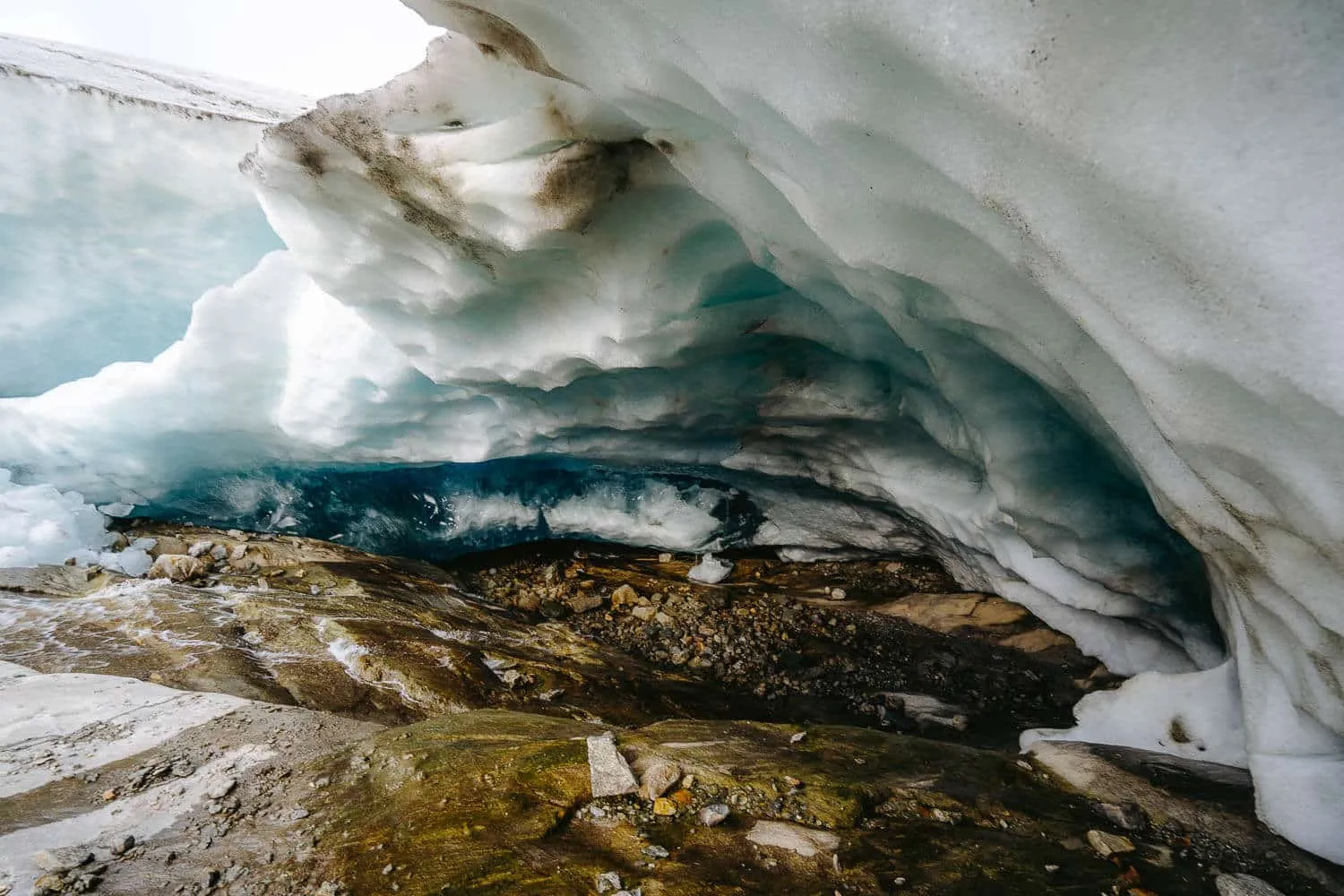 the inside of the Aletsch Glacier
