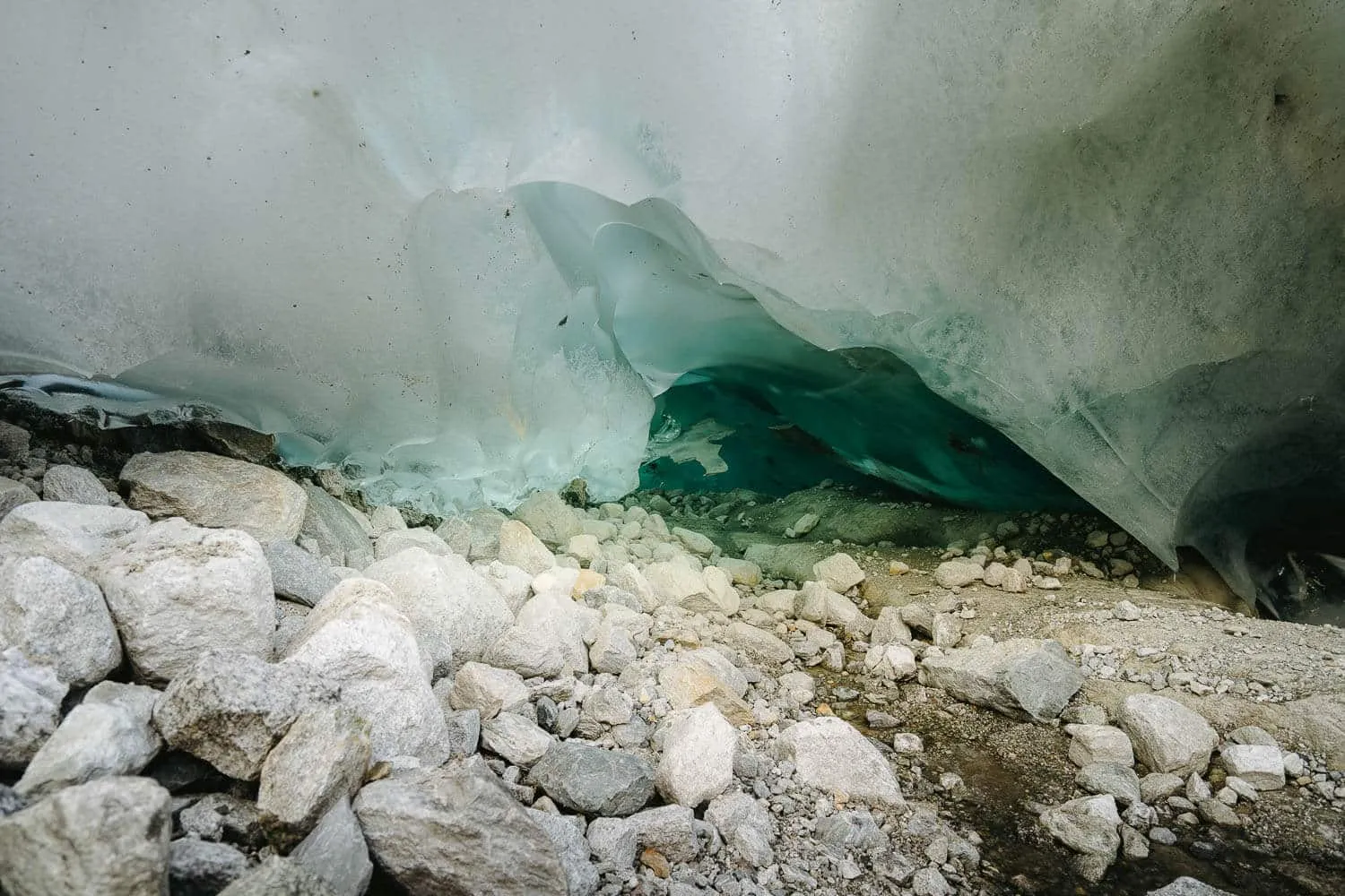 The right entrance to the Aletsch Glacier