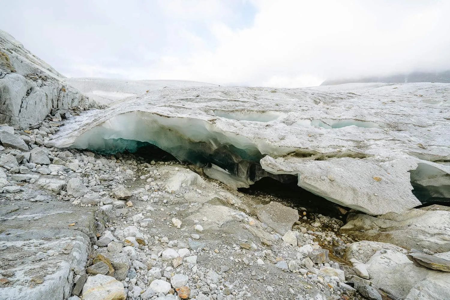 The right entrance to the Aletsch Glacier