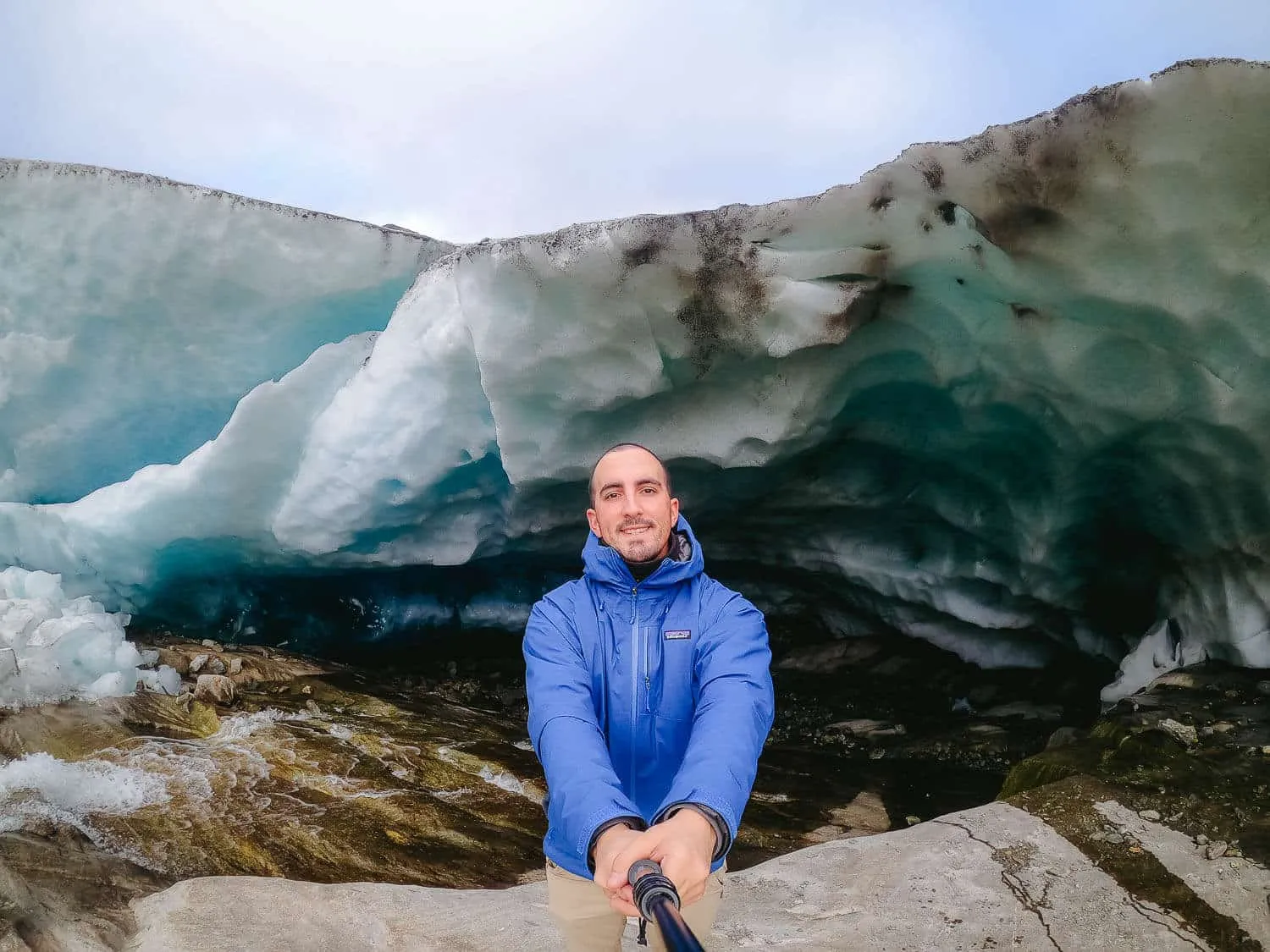 João Petersen at the Aletsch Glacier