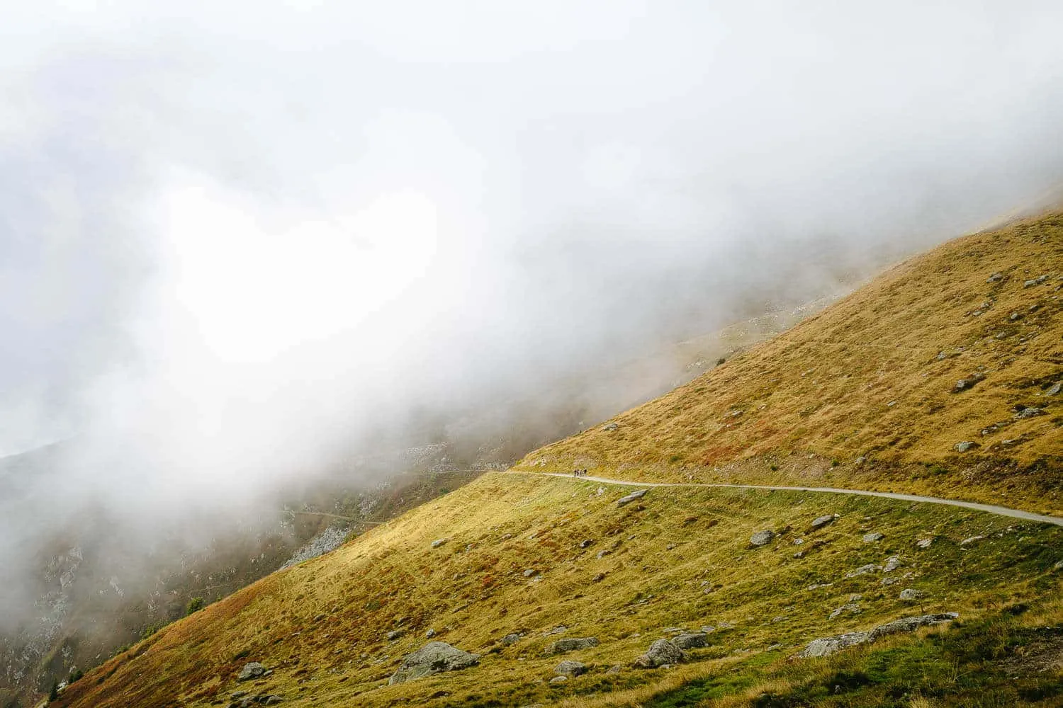 The misty path to Fiescheralp