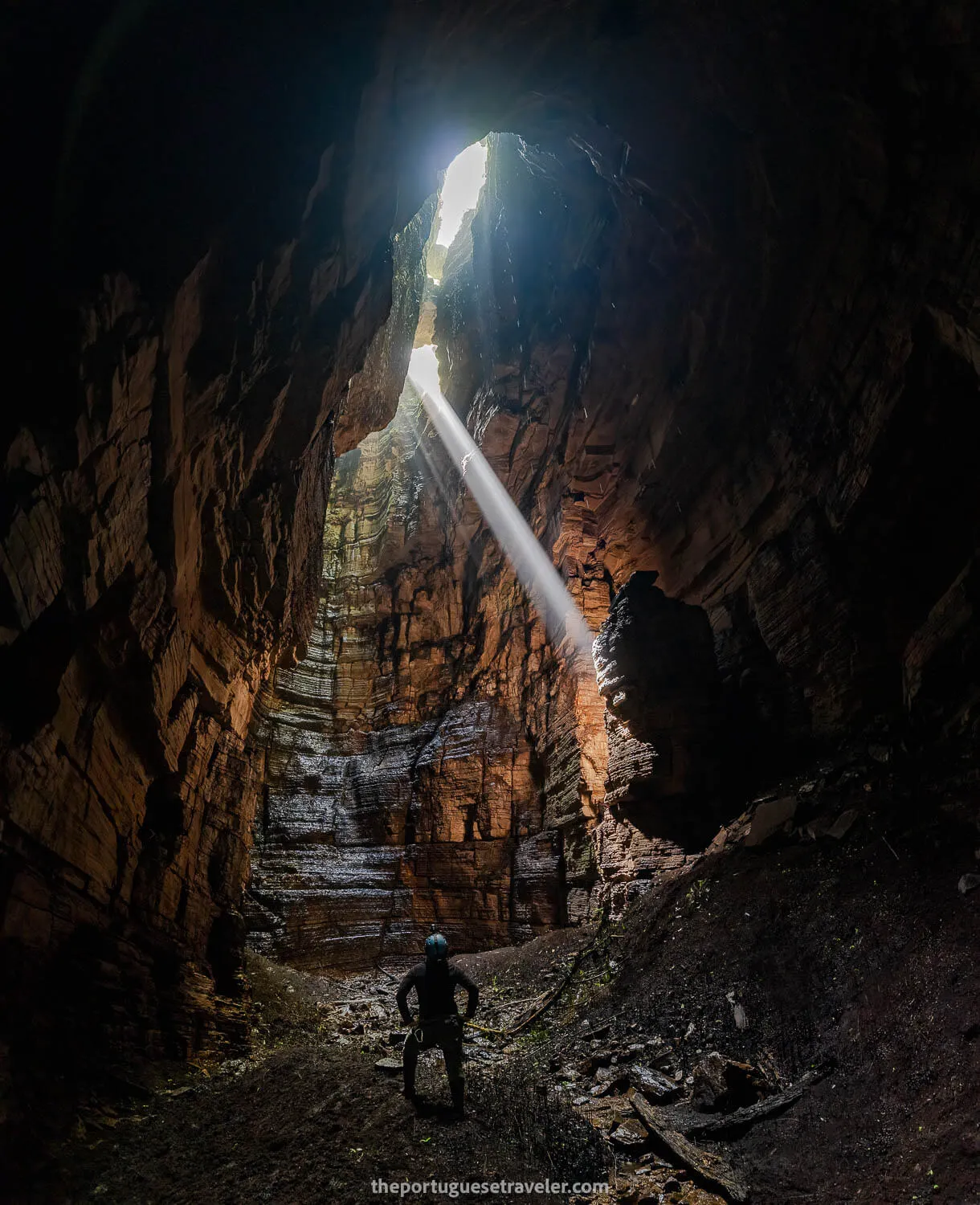 Alex observing the grandeur of the Altar aka. Cathedral, on the Cueva de Los Tayos expedition.