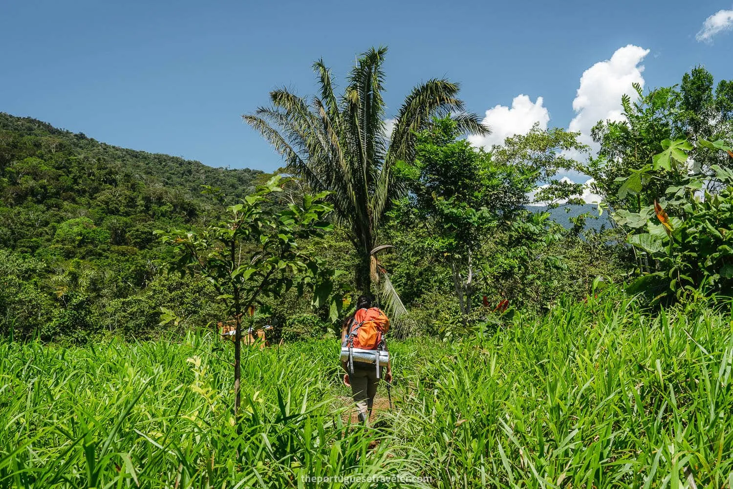 Arriving at the Shuar community, on the Cueva de Los Tayos expedition.