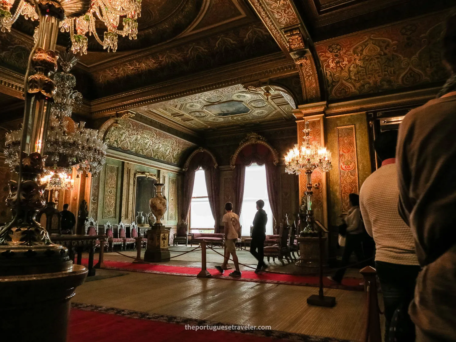 The interior of the Beylerbeyi Palace in Istanbul