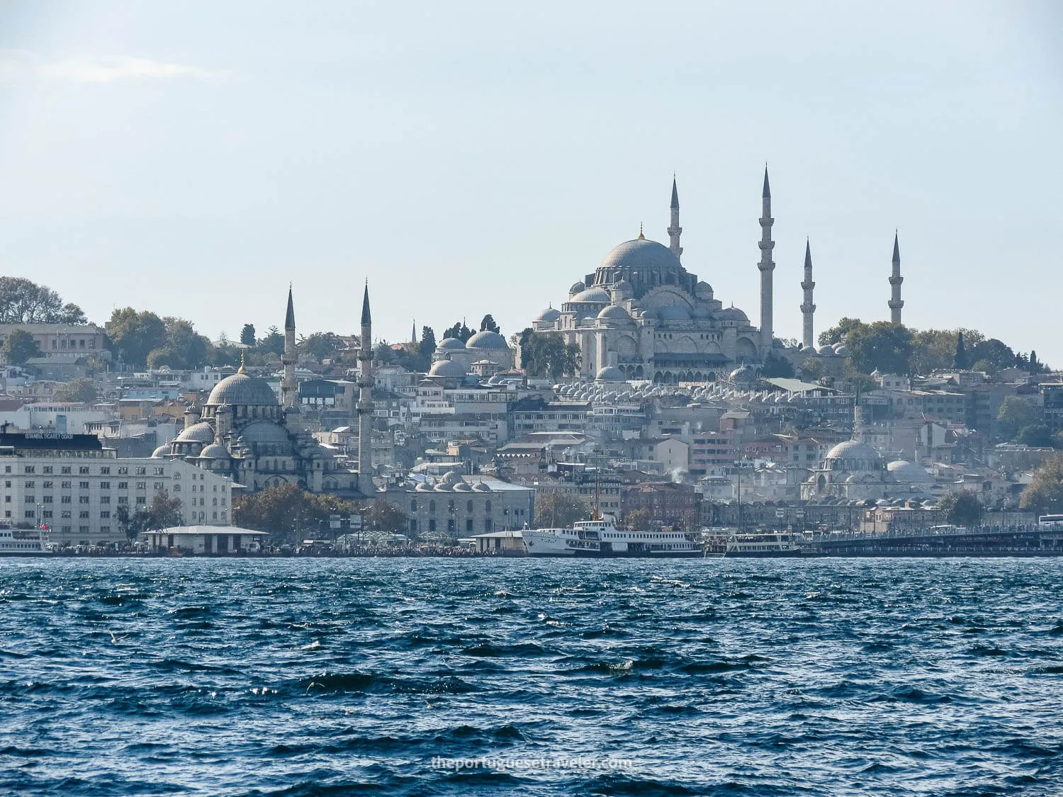 The Süleymaniye mosque seen from the Bosphorus