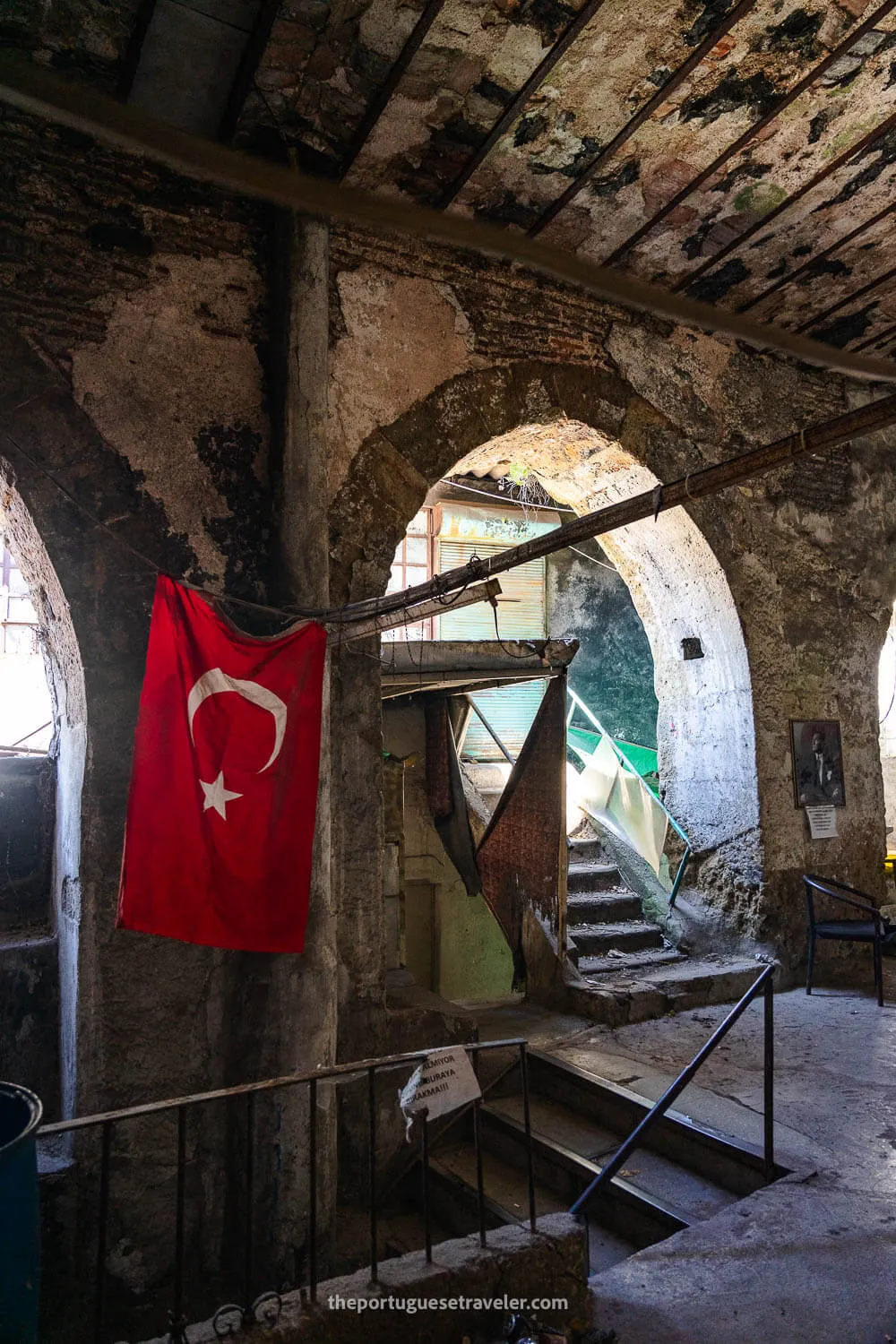 The interior of the Büyük Valide Han
