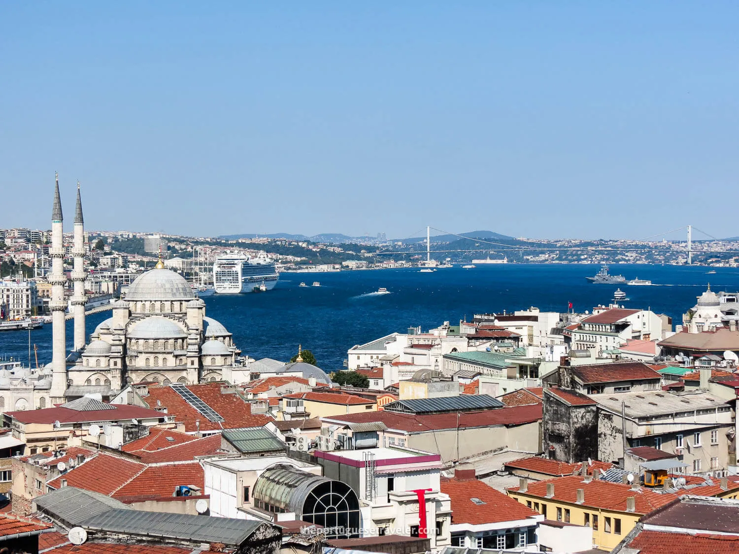 The view from the Büyük Valide Han's rooftop