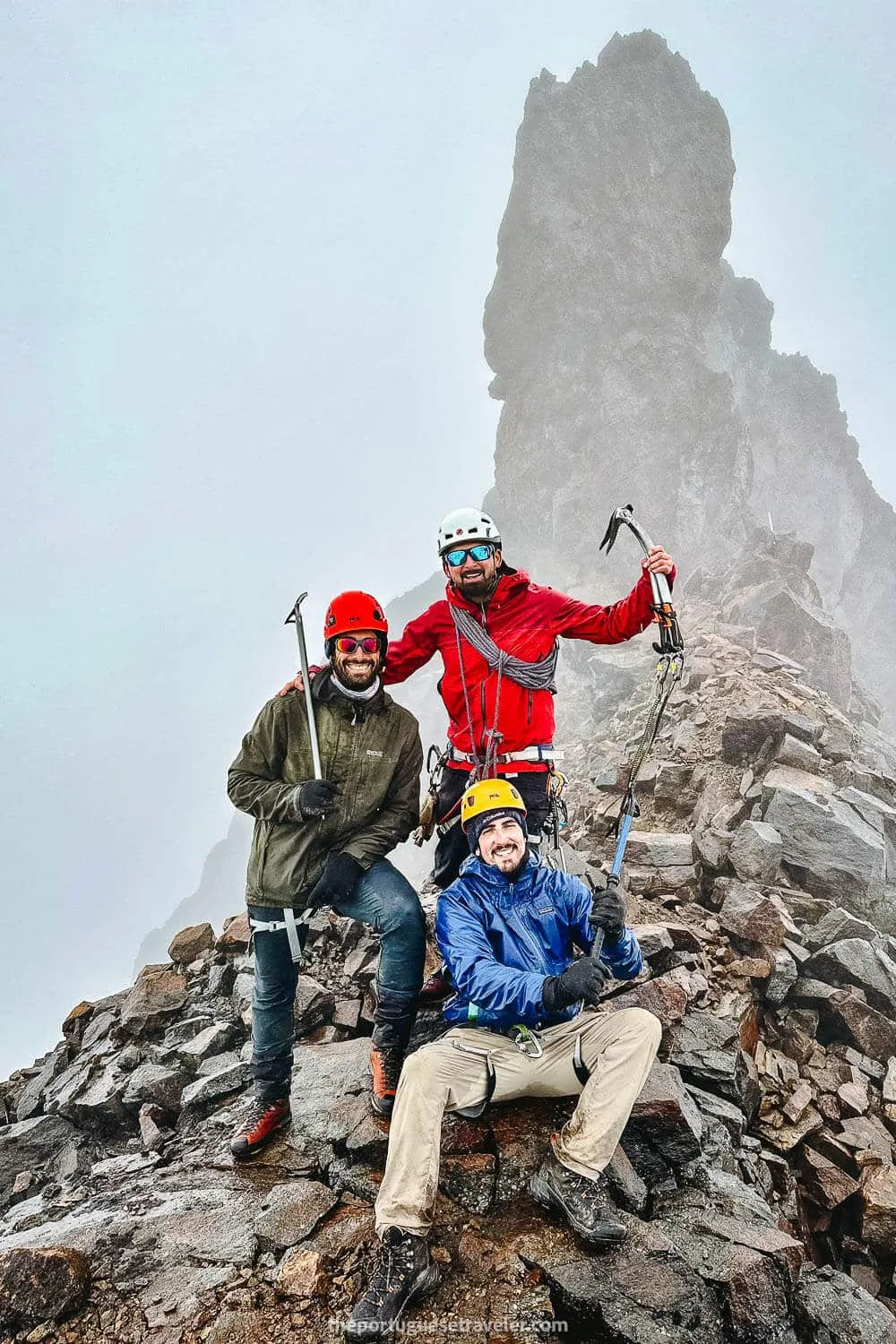 The summit of Carihuairazo Volcano completely covered in clouds