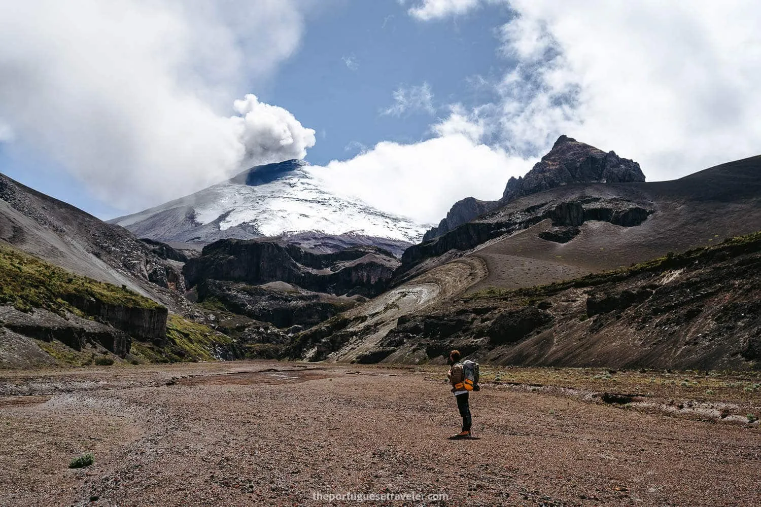 Miguel at the lahar