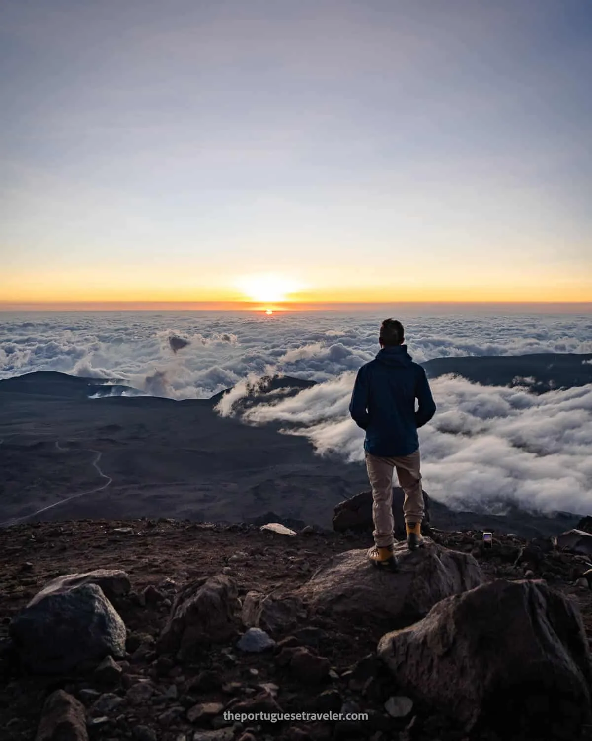 Me at sunset at the Chimborazo High Camp