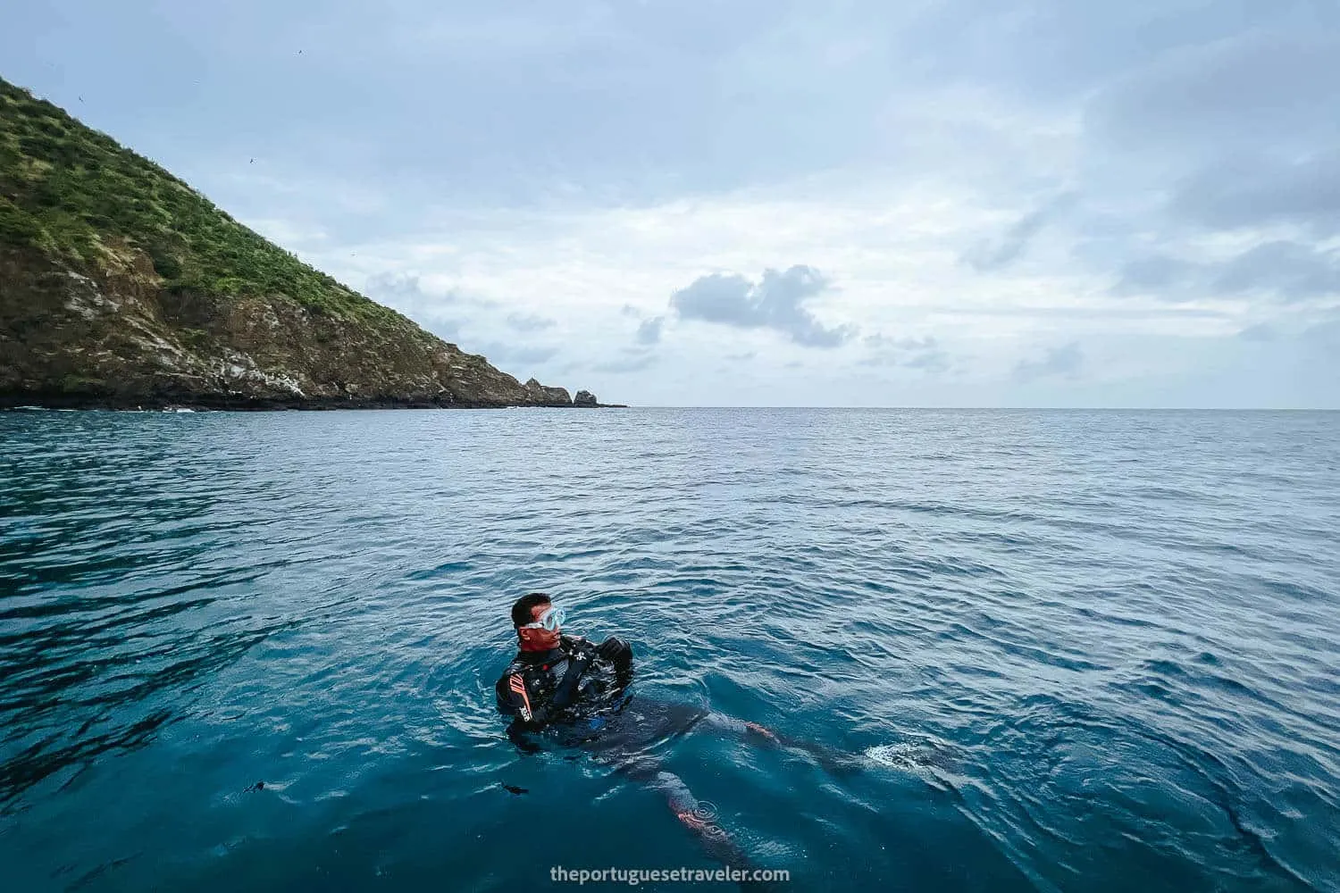 One of the guides getting ready in the water