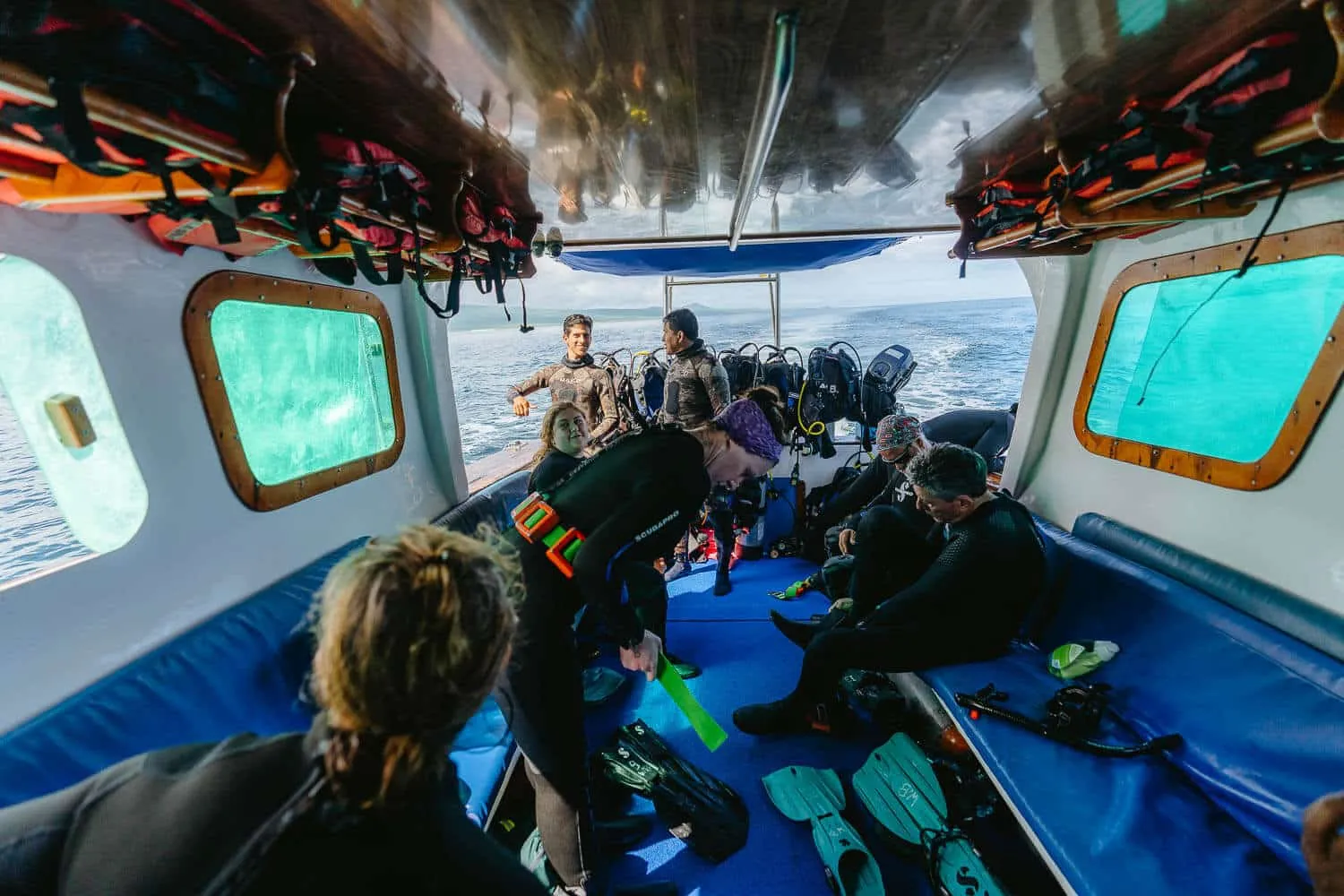 Right before diving at Kicker Rock