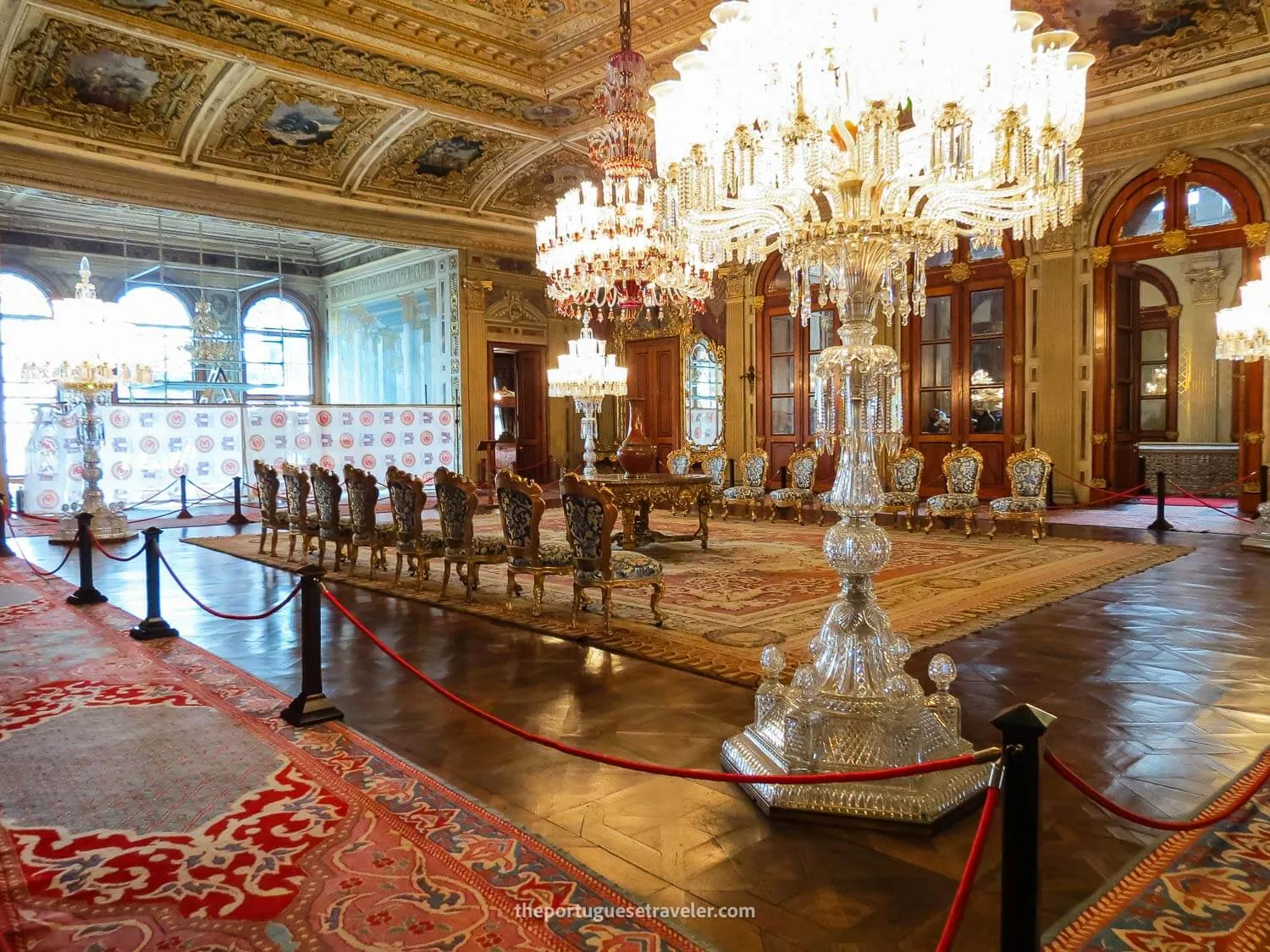The main room in Dolmabahçe Palace