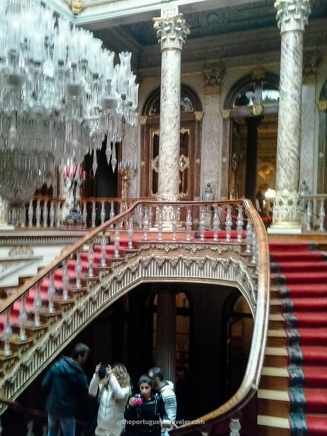 The staircase of the Dolmabahçe Palace