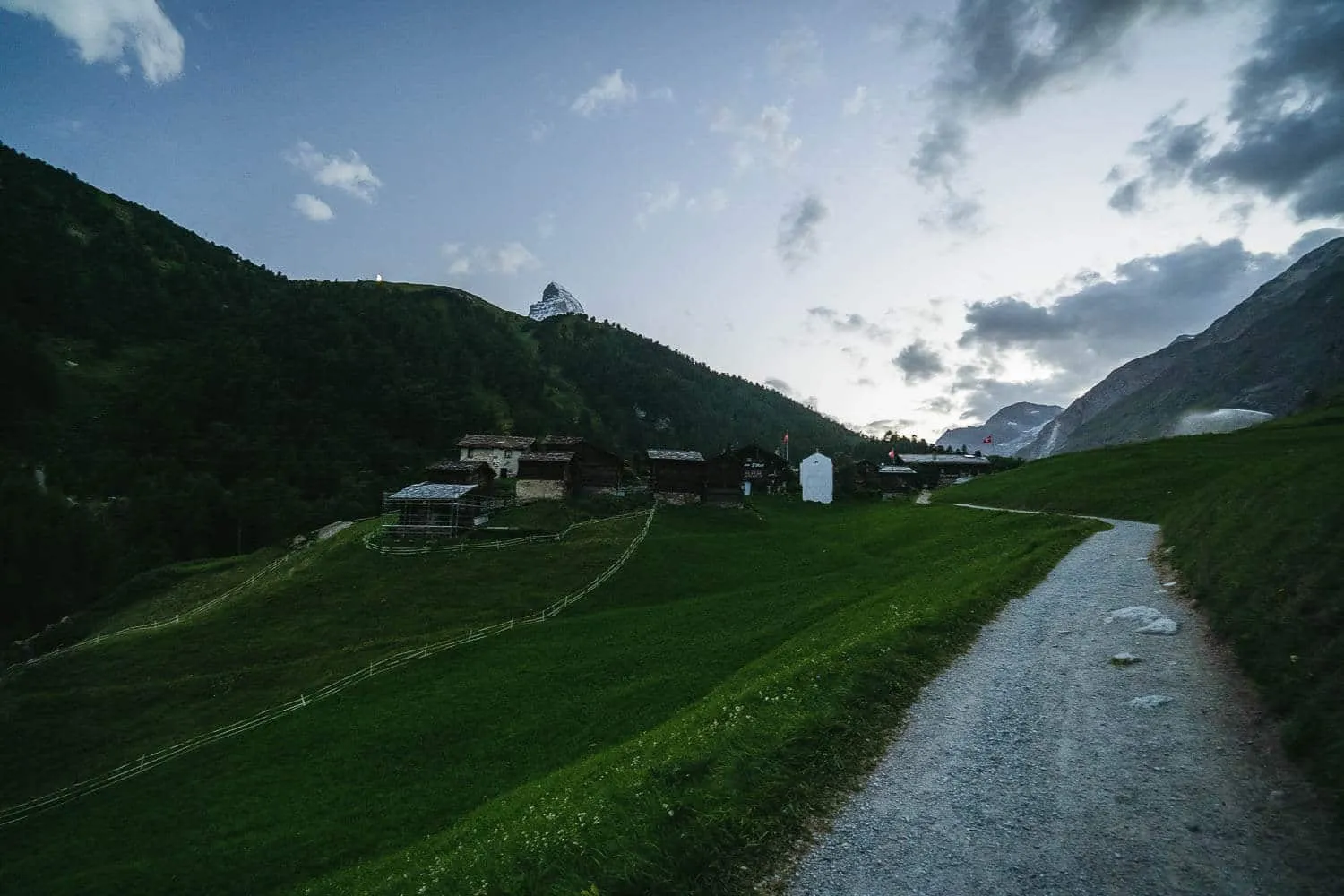 Blue hour at the Zmutt Village
