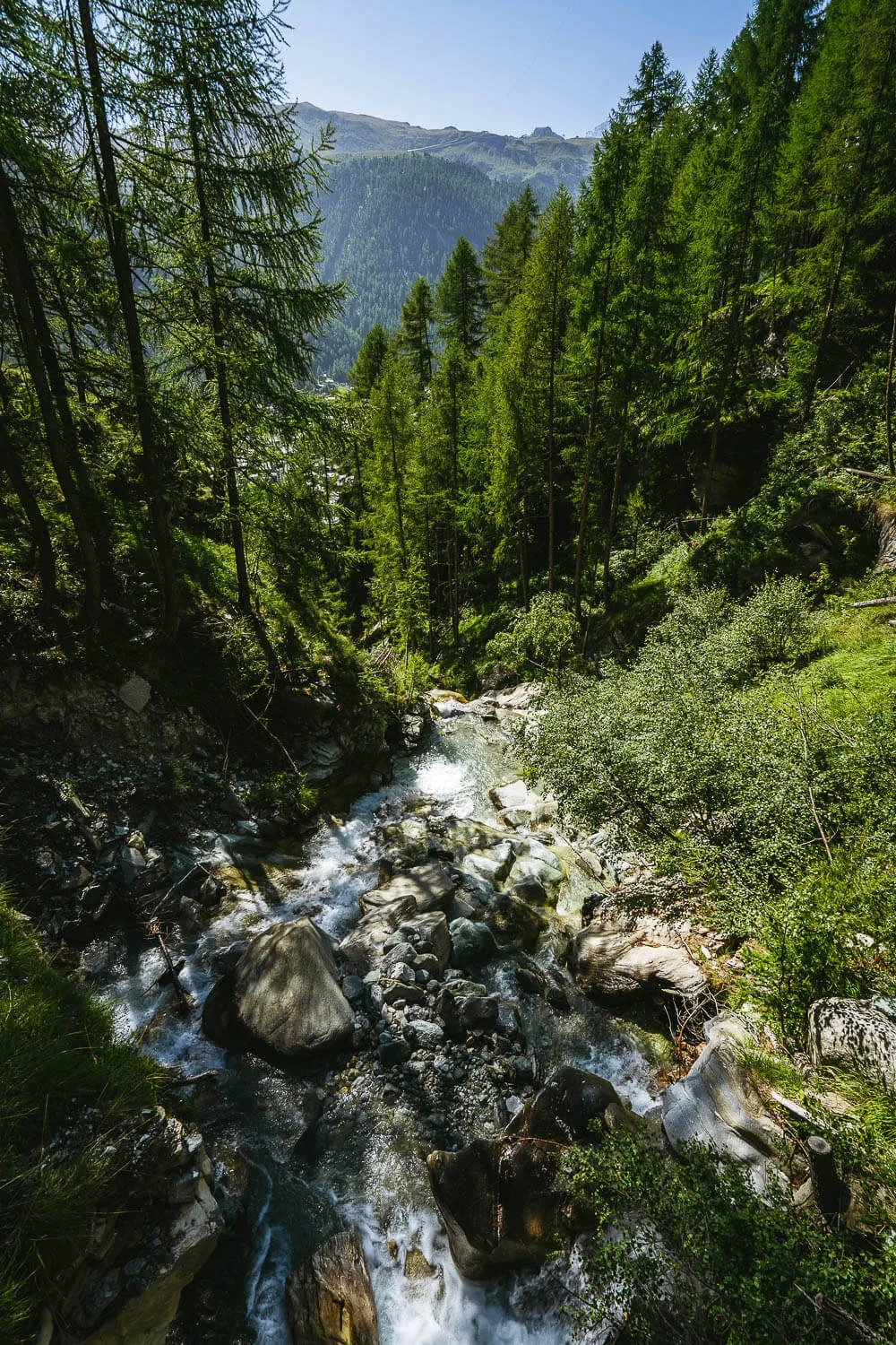 Waterfall on the Edelweissweg Trail