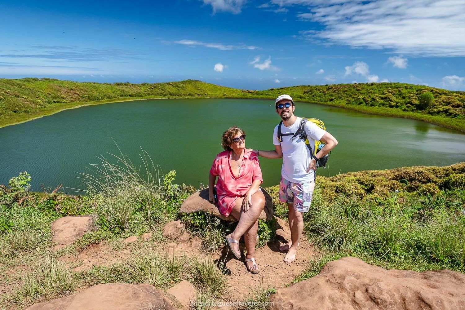 Me and my mother at El Junco lake