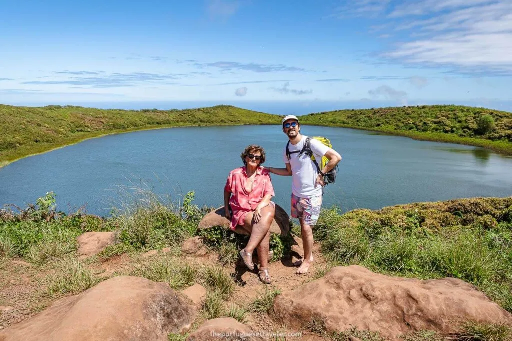 Me and my mother at El Junco lake - Galapagos Travel Safety