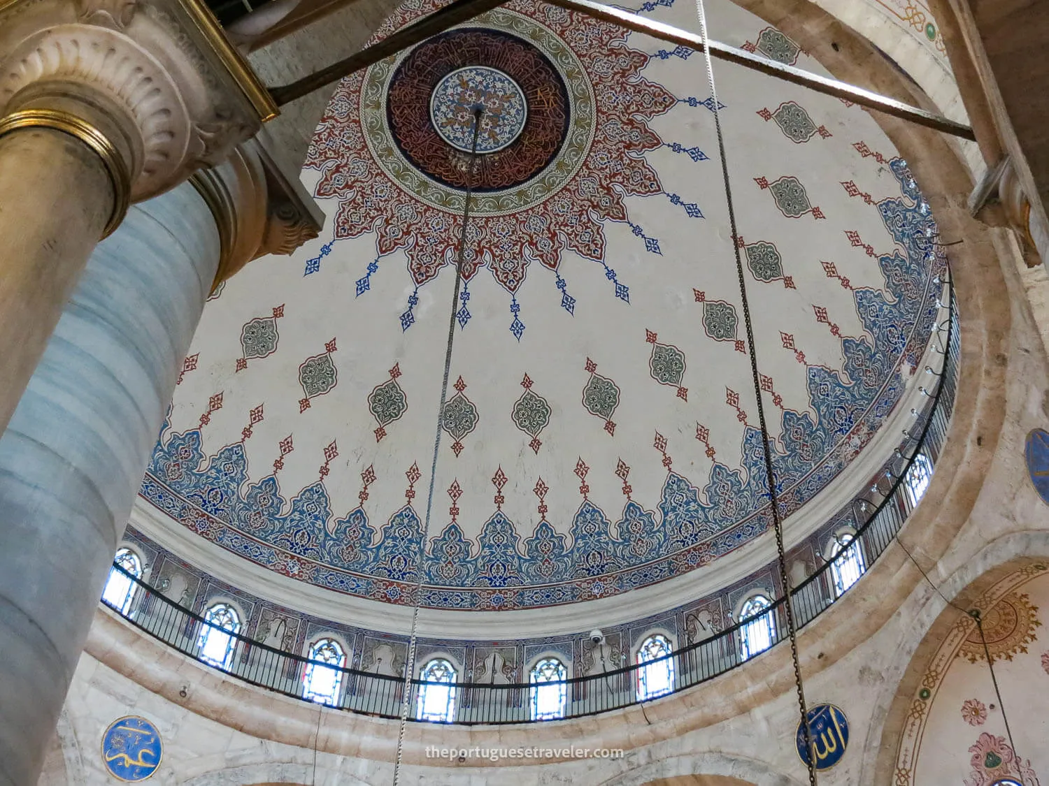 The ceiling of the Eyüp Camii, Eyup Mosque in Istanbul
