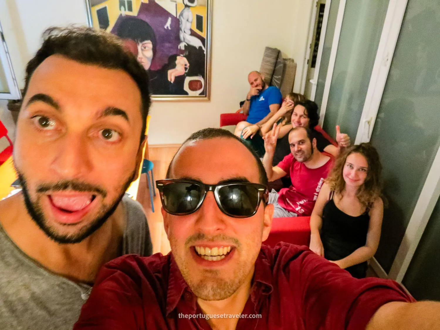 The goodbye party with all the friends