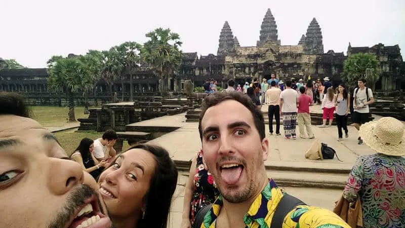 Funny friends at Angkor Wat, Cambodia