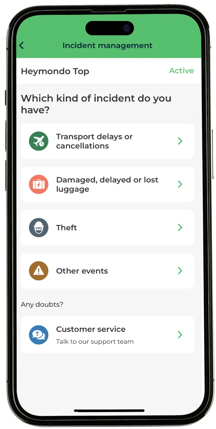 Heymondo Travel Insurance App Accident