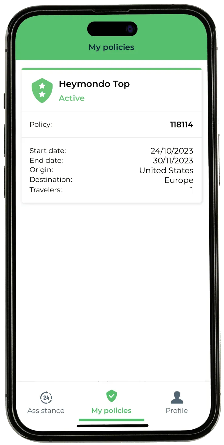 Heymondo Travel Insurance App