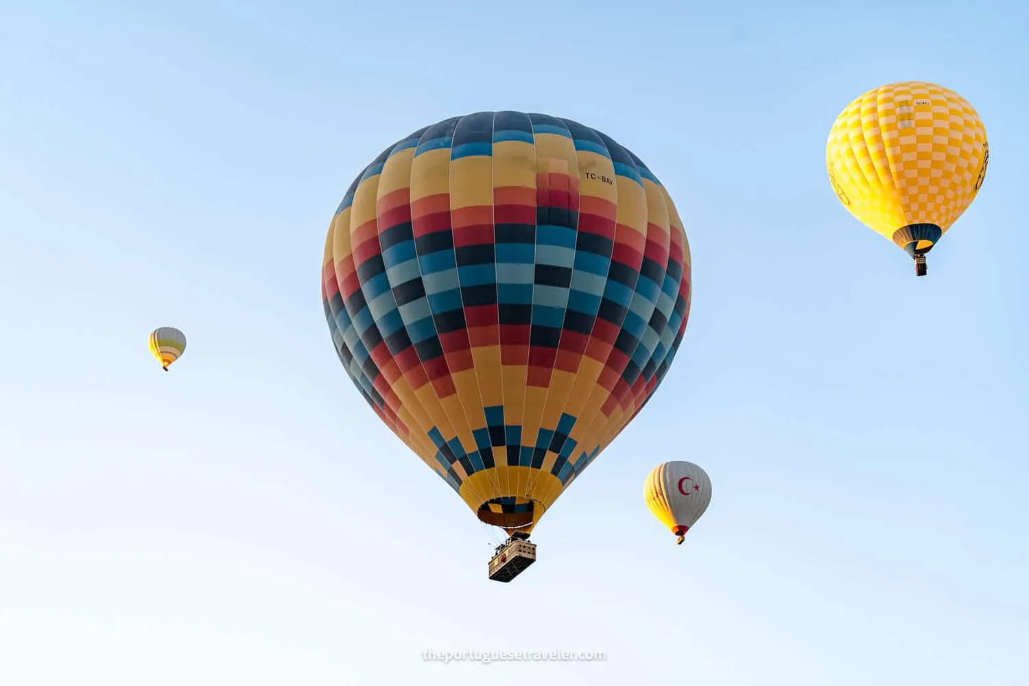 The colorful balloons all around us