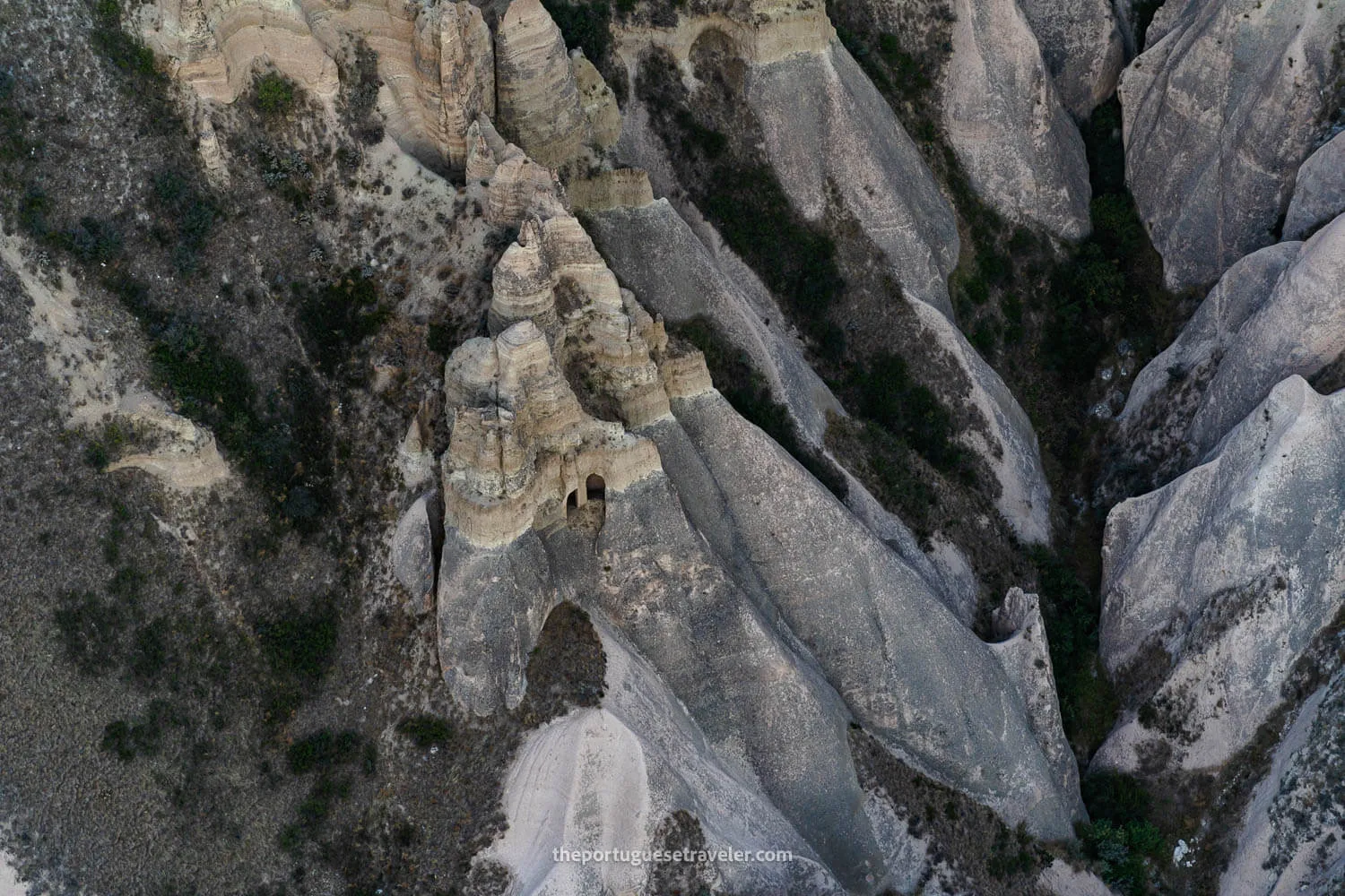 Details of the landscape seen from above