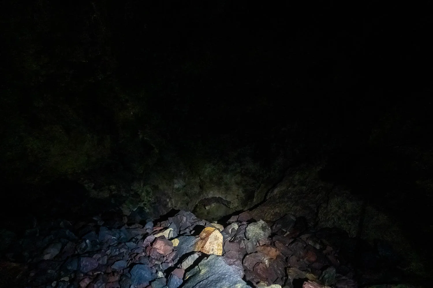 The hole where the lava came through