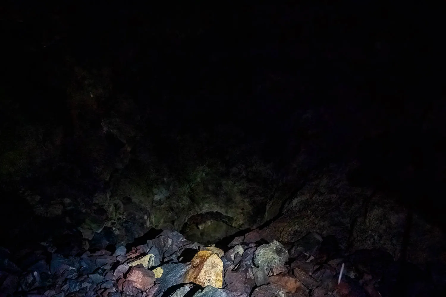 The hole from where the lava was expelled from