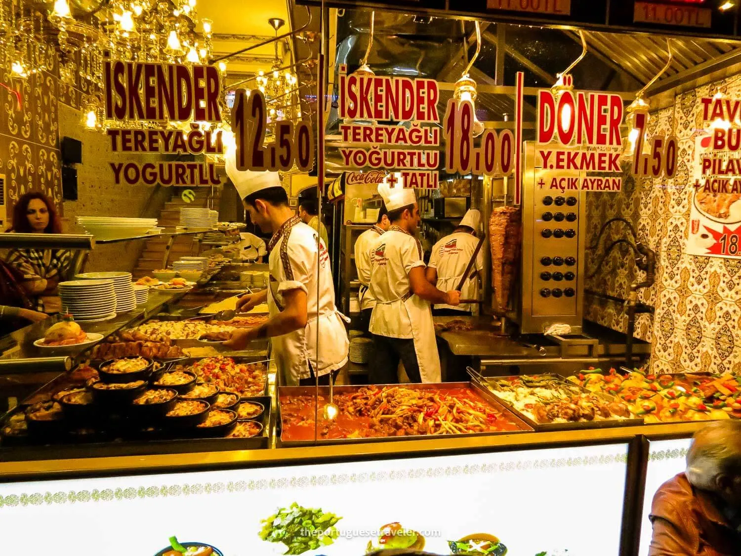 A restaurant in Istiklal Caddesi