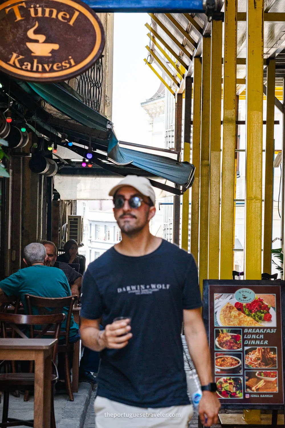 Me in Istiklal with a Turkish Coffee