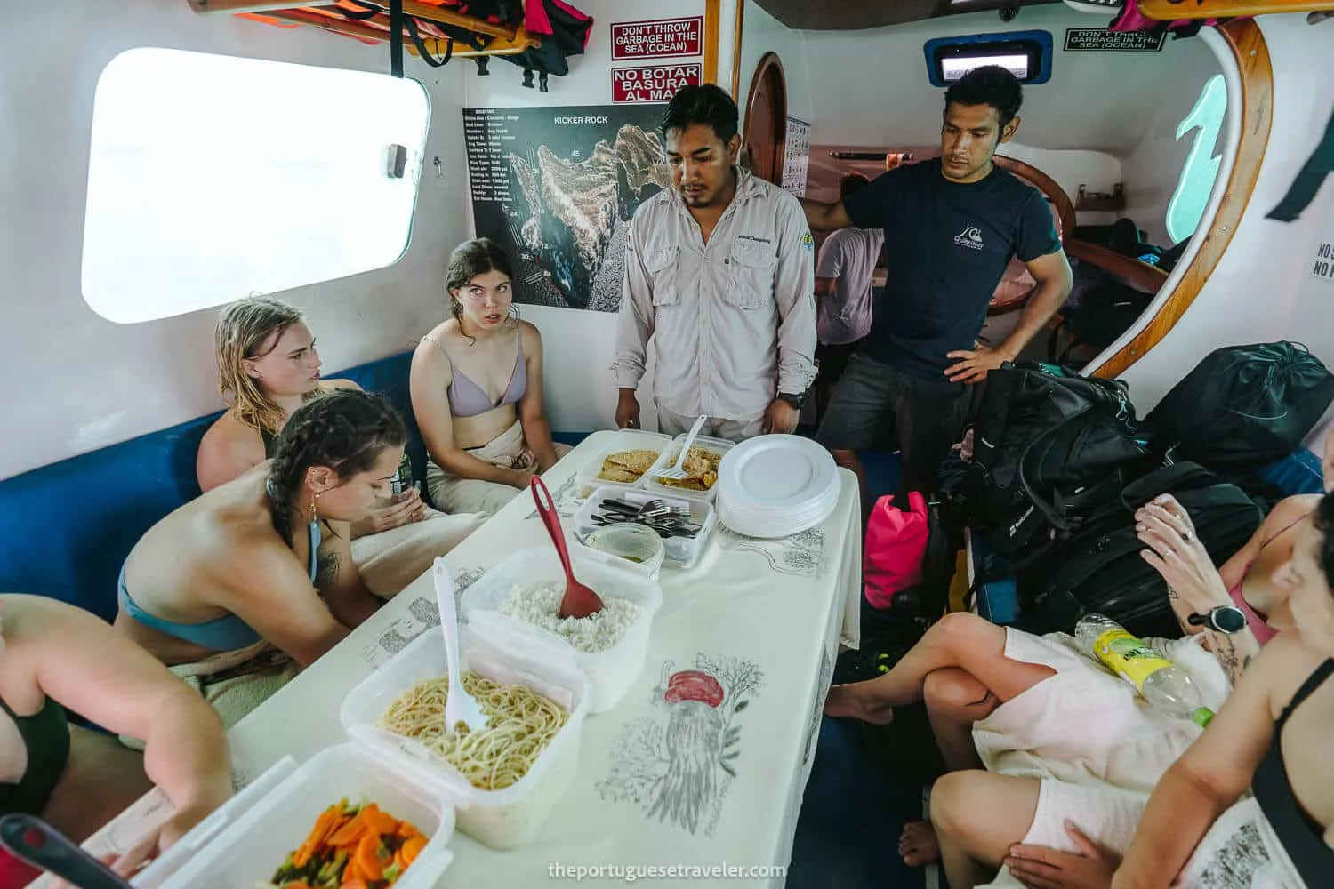 Lunch in Varkiyo boat after the Kicker Rock dive