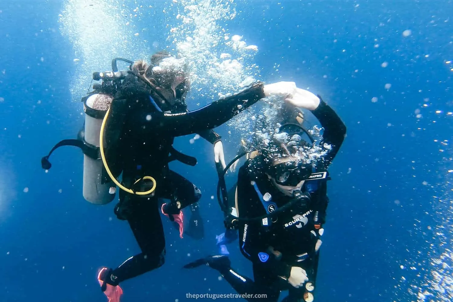 Some of the divers celebrating the amazing first dive