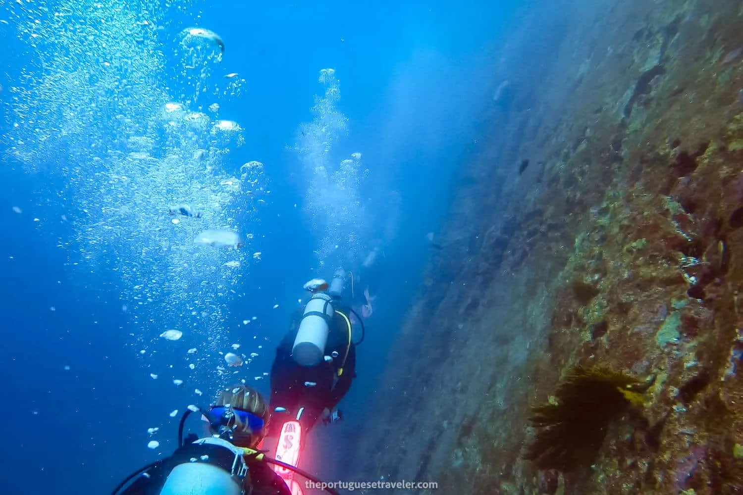 The walls of Kicker Rock