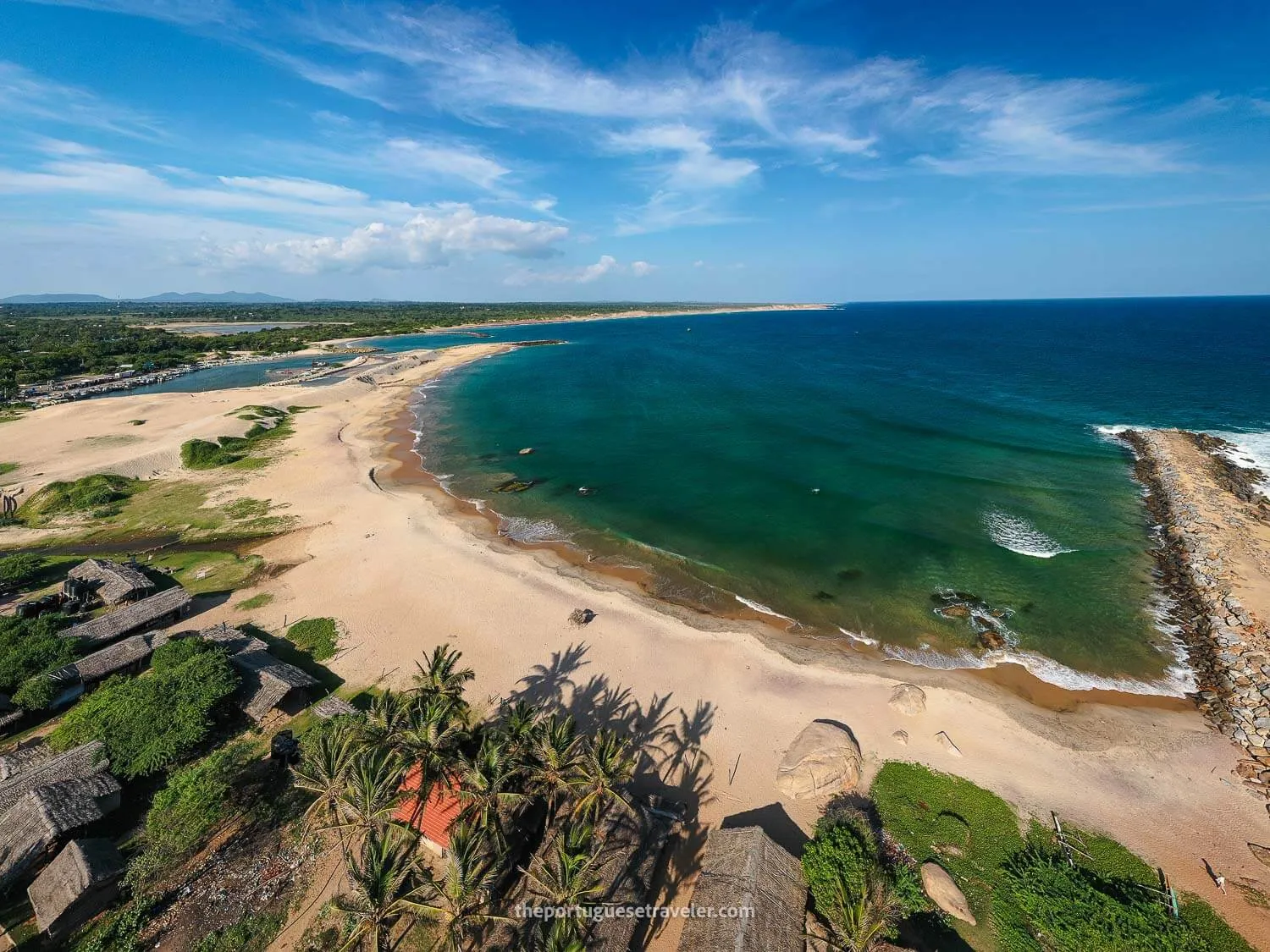 The Kirinda Beach in Sri Lanka - Drone View