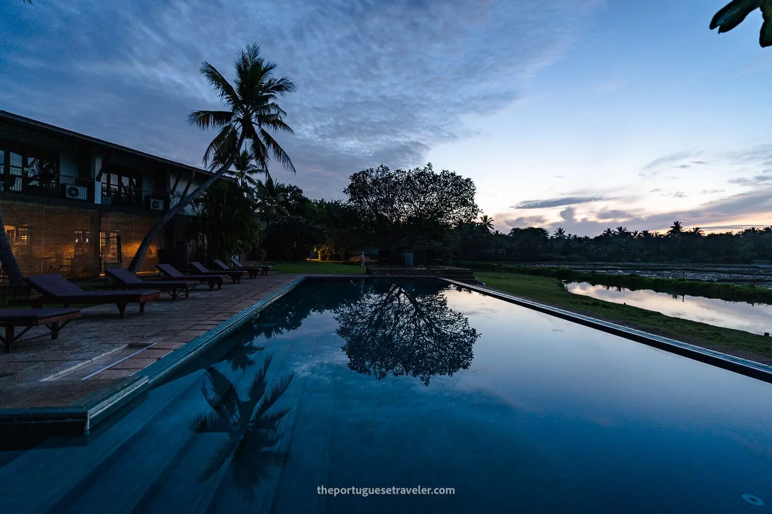 The Kithala Hotel at dusk