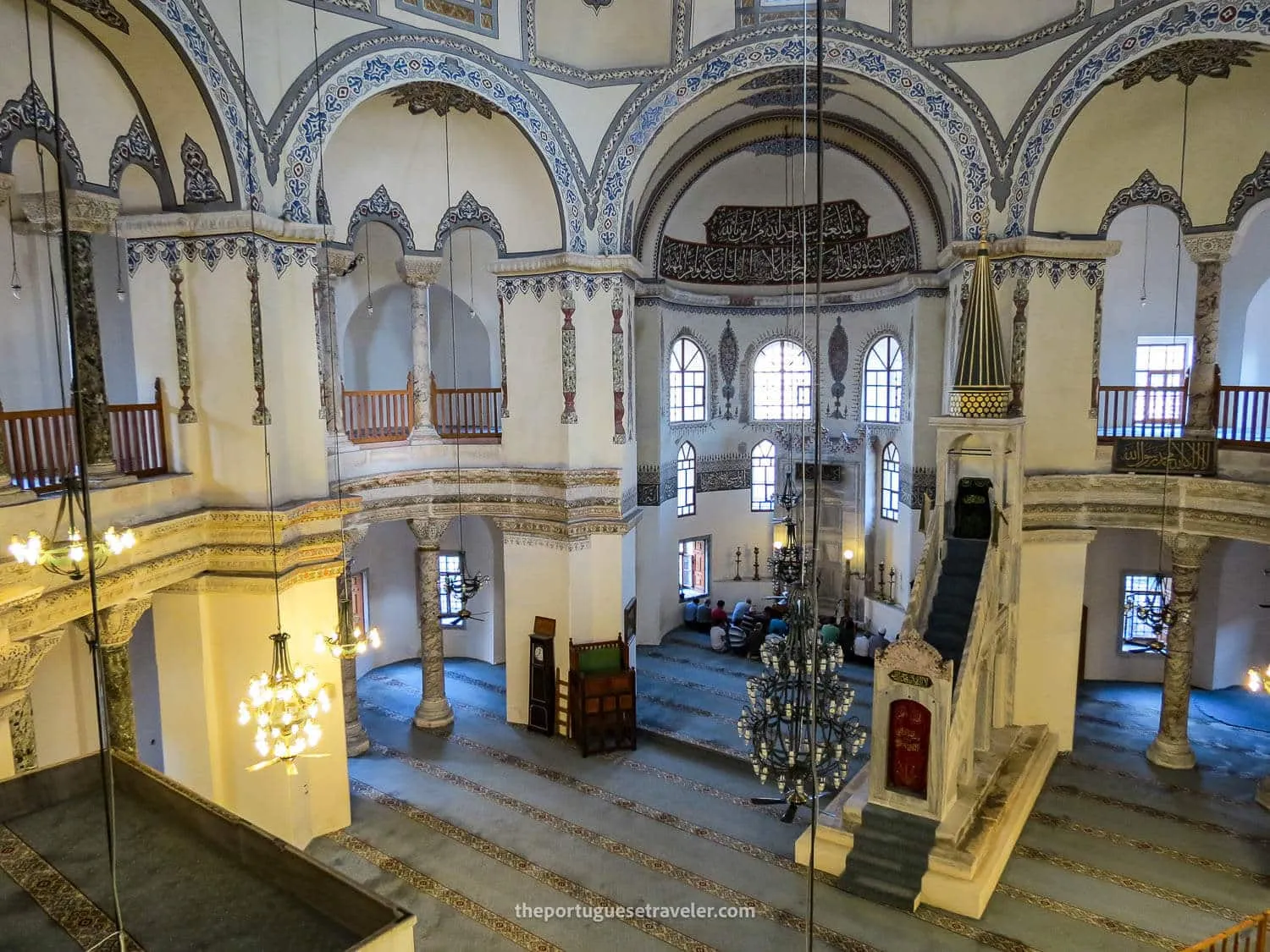 The interior of the Kuçuk Hagia Sophia Mosque in Istanbul