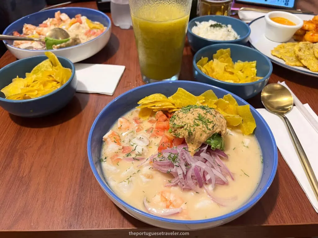 An amazing ceviche in La Cevicheria in Puerto Ayora