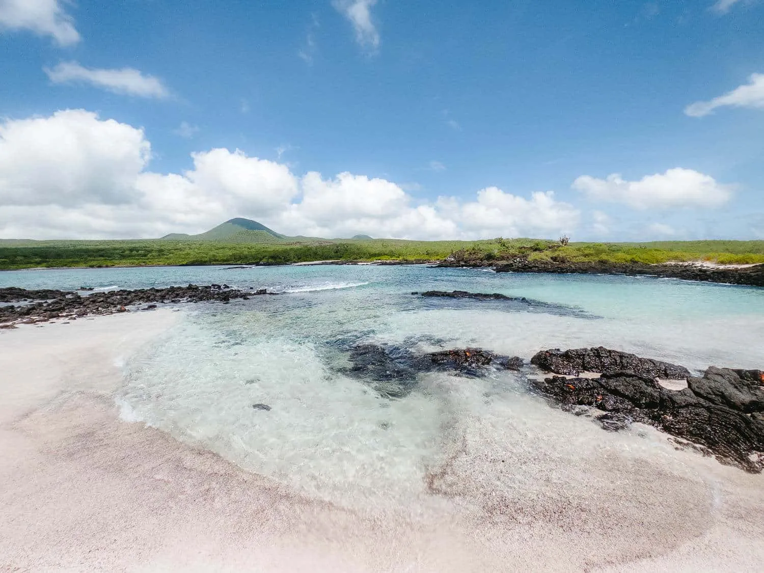 The beach at the other side of Loberia beach in Floreana island