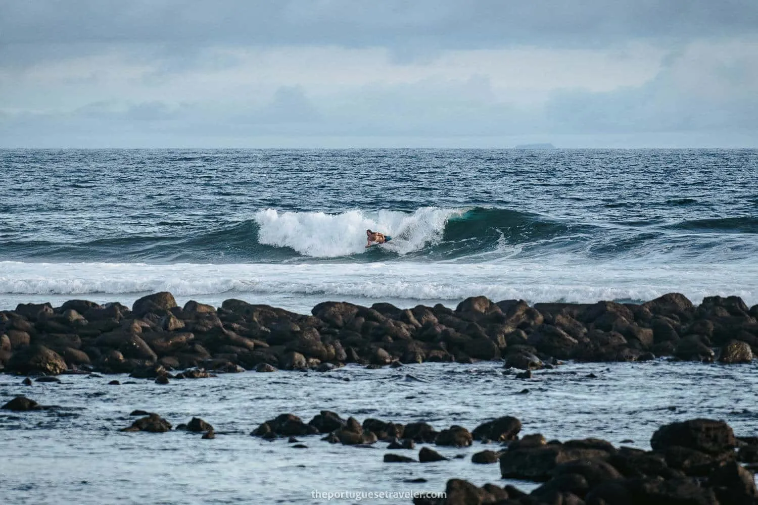 A bodyboarder in La Loberia
