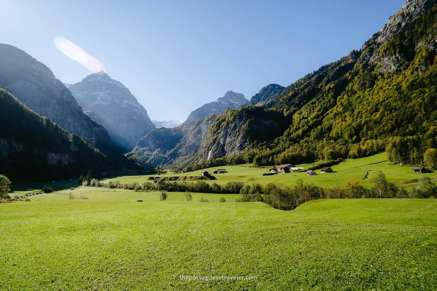 From Linthal to the cable car station