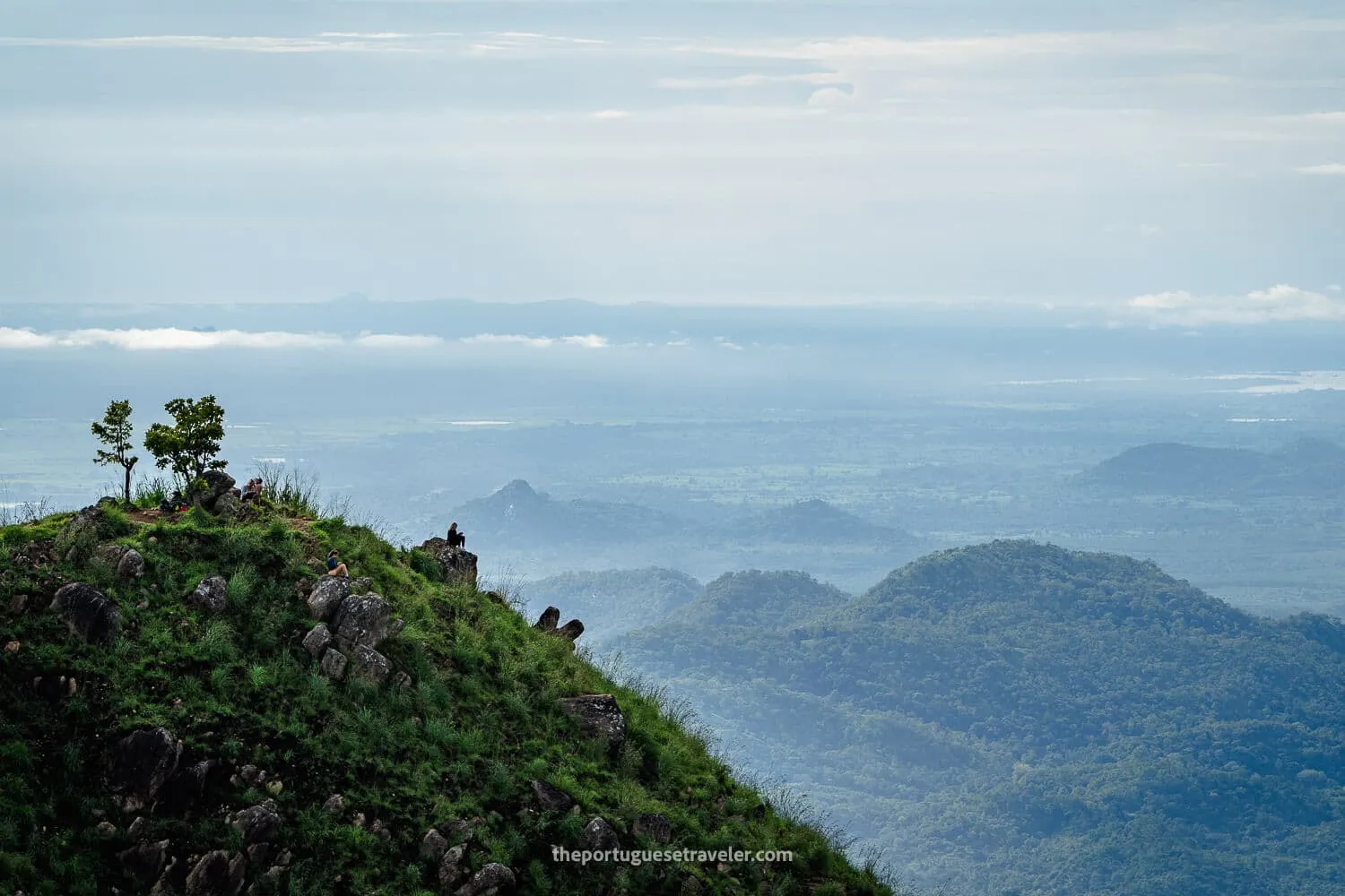People enjoying the views at the second viewpoint in Little Adam's Peak
