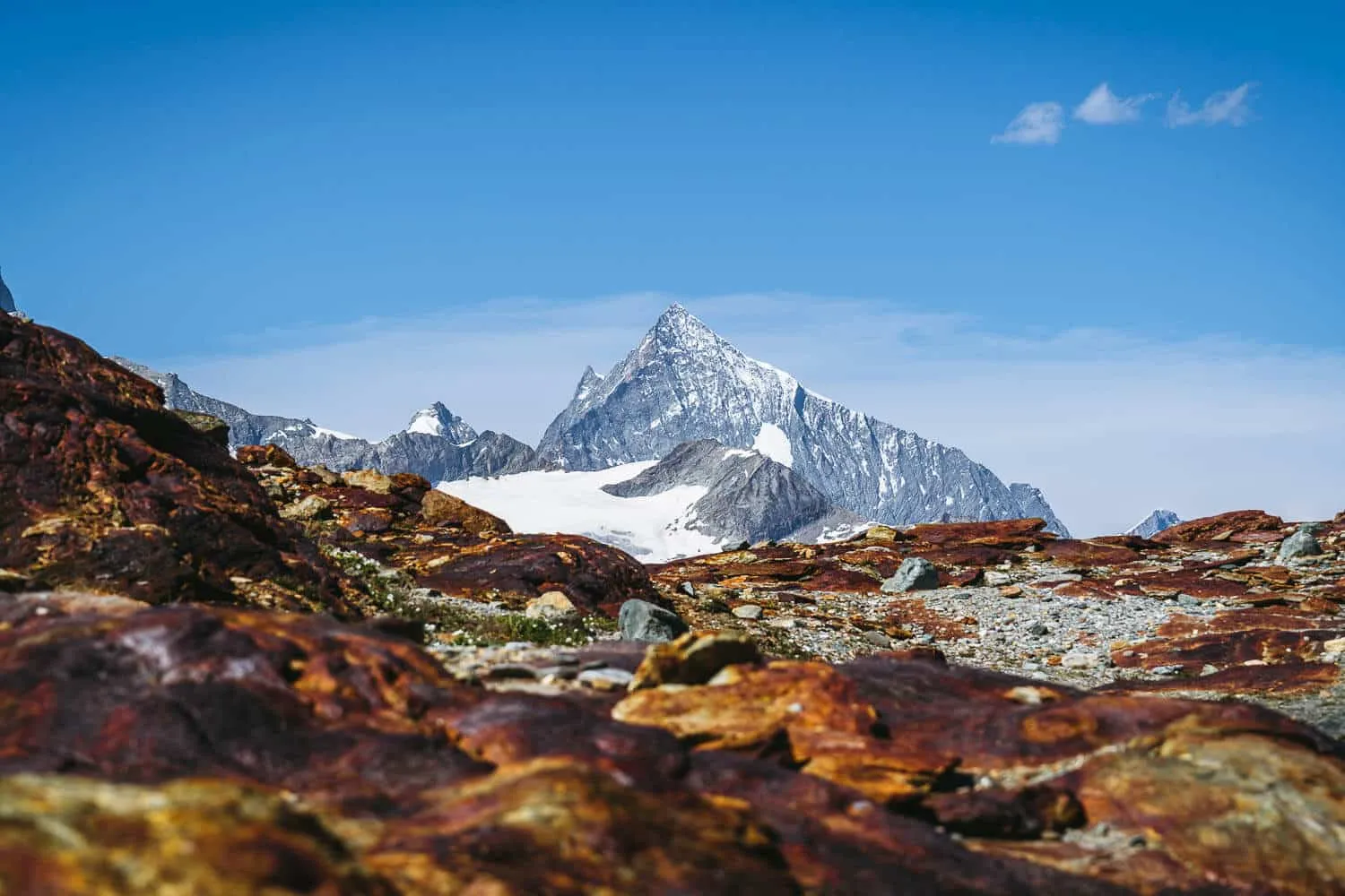 Weisshorn from the Matterhorn Glacier Trail