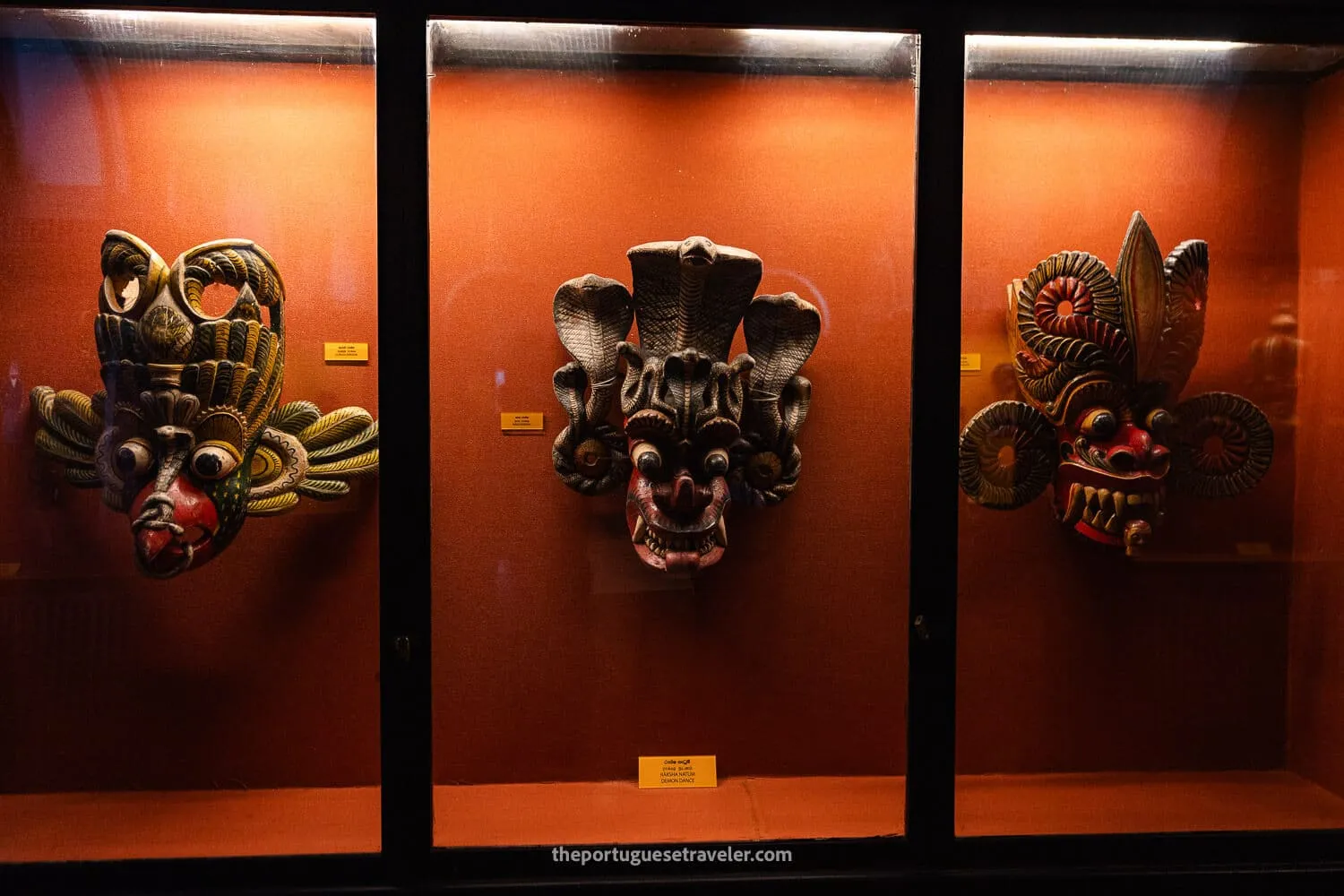 Masks at the museum, in Colombo Sri Lanka