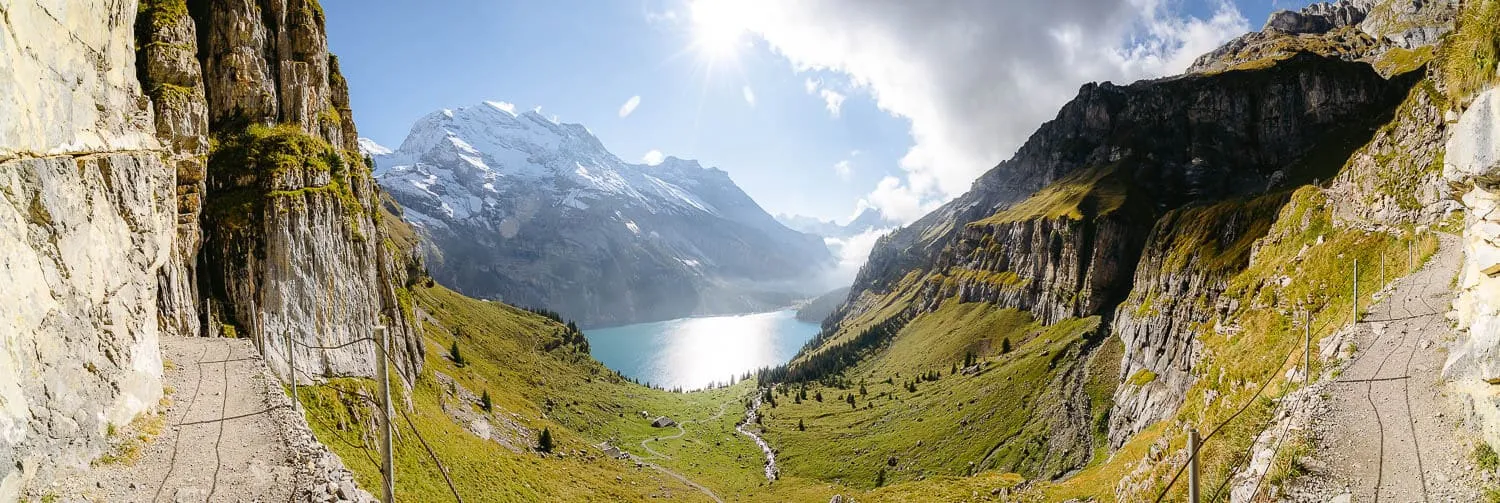 The way down from the Berghaus to the lake